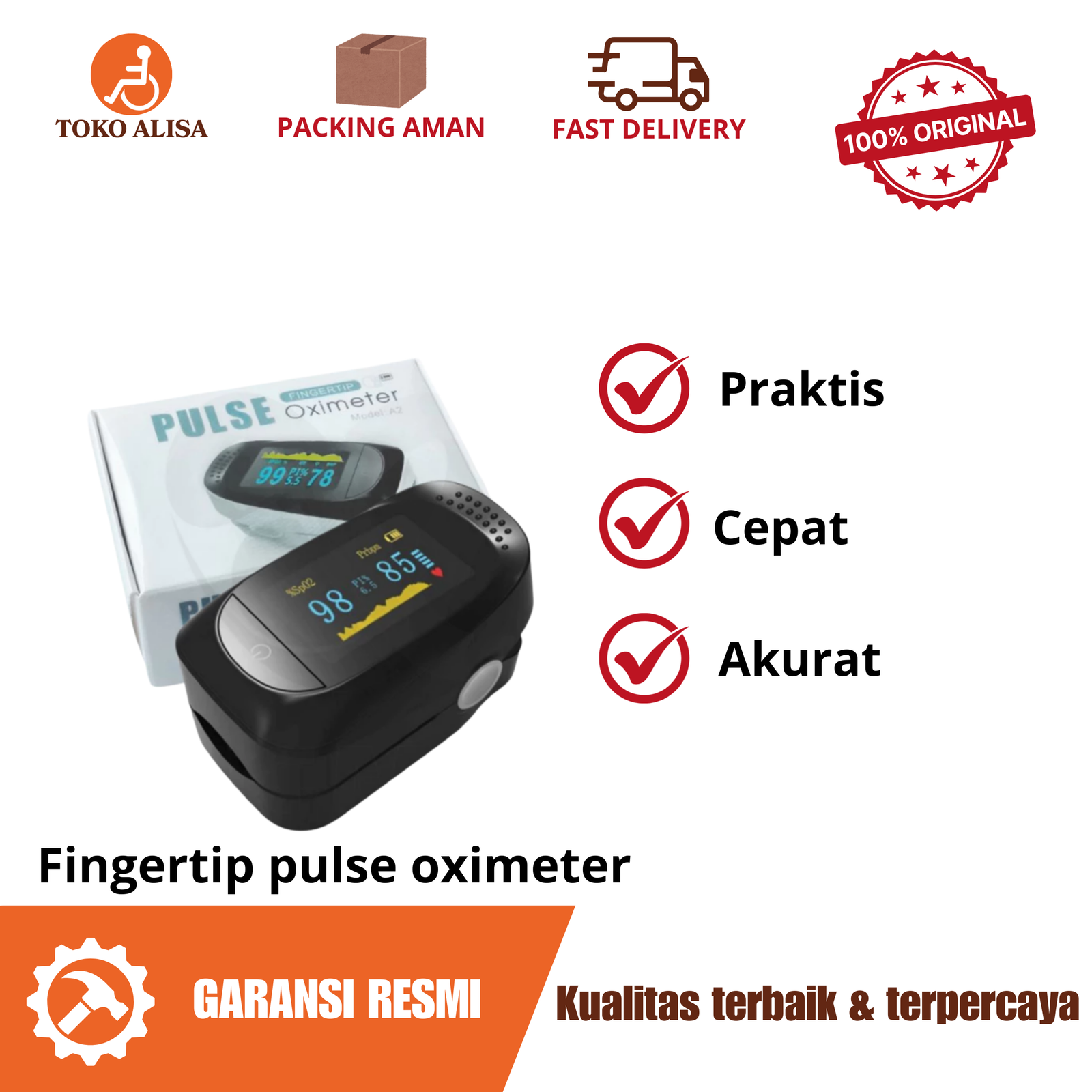 Fingertip pulse oximeter